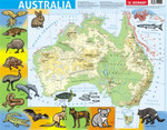 Puzzle ramkowe - Australia fizyczna