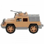 Samochód Jeep wojskowy "Obrońca Safari" z jednym karabinem maszynowym