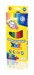 Kredki ołówkowe heksagonalne XXL 12 kolorów
