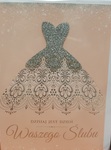 Karnet brokat Ślub sukienka SBD 04