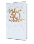 Karnet HM100 W dniu 40 urodzin DL złoty napis