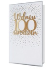 Karnet HM100 W dniu 100 urodzin DL złoty napis