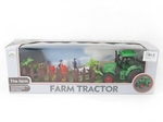 Traktor 16cm + figurki + stodoła *