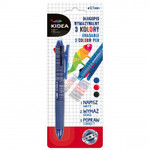 Długopis wymazywalny 3 kolory Kidea blister