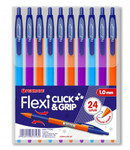 Długopis Penmate Flexi Click & Grip niebieski 24szt/opak