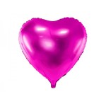 Balon foliowy serce 45cm ciemny róż