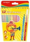 Flamastry Keyroad Fiber Marker 12 kolorów  (  pisaki )