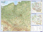 Plansza edukacyjna na biurko i ścianę Polska mapa ścienna podręczna