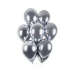 Balon shiny 13" srebrne op.50 szt