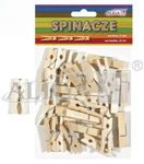 Spinacze mini klamerki drewniane naturalne 30mm 25szt/opak
 SPIN-0722