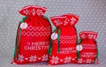 Worek Merry Christmas poinsettia czerwona 40x56 cm