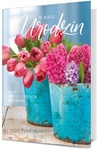 Karnet B6 Urodziny - tulipany i hiacynty w niebieskich doniczkach K.B6-1855