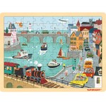 Puzzle drewniane 100elem Port 5130588