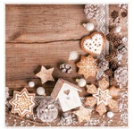 Serwetki Lunch Maki - Winter Decorations on Wooden Board SLGW020301