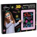 Magiczna neonowa tablica 3D LED różowa