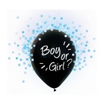 Balony Helium Formula, Boy or Girl, niebieskie konfetti, 12", op. 4 szt.