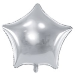 Balon foliowy gwiazdka 70cm srebrny