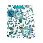 Torebka ozdobna kwiaty niebieskie 32x26x12cm M