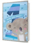 Karnet 1 urodziny, roczek - Masz już roczek! Niebieski - miś koala HM200-2143