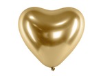 Balony Glossy 30cm, Serca, złoty: 1op./50szt.