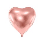 Balon foliowy serce 72x73cm, różowe złoto