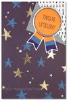Karnet Urodziny gwiazdy n agranatowym tle HM200-2036
