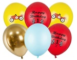 Balony 30cm, Happy Birthday na roczek, mix: 1op./6szt.