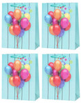 Torebka Lux 210 gsm wzór balony JUMBO (32x41x12) MIX