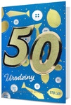Karnet B6 50 Urodziny HM200 niebieski