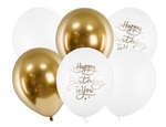 Balony 30cm, Happy Birthday To You, mix: 1op./6szt.