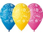 Balony premium hel - Sto Lat, kolorowe, 12"/ op. 5szt