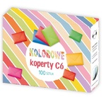 Koperty C6 MIX kolorów op-100 szt (koperty gładkie)