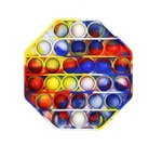 Push Bubble Pop It  zabawka sensoryczna antystresowa kształt ośmiokąt wielokolorowy mozaika
 Popit