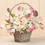 Serwetka Lunch Wiosna - Pastel Flowers Basket SLWI007301