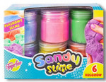 Masa plastyczna Glut Zestaw Sandy Slime 6 kolorów x 160g