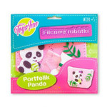 Filcowy portfel Panda różowy