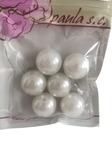 Koraliki perłowe białe 25mm 6szt
