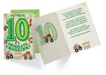 Karnet 10 urodziny, zielone PR-310