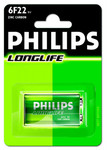Bateria cynkowo-węglowa Philips Longlife 6F22 9V 1szt/blister
