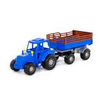 Traktor "Majster" niebieski z przyczepą Nr2 (w siatce)