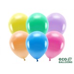 Eko balony lateksowe metalizowane mix kolorów 30cm 10 szt/opak