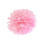 Pompony bibułowy jasny różowy 35cm