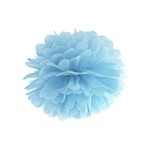 Pompony bibułowy jasny niebieski 35cm