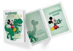 Karnet B6 Disney - Urodziny, Myszka Miki na dinozaurze DS-058