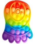 Push Bubble Pop It  zabawka sensoryczna antystresowa kształt OŚMIORNICA tęczowa
 Popit