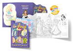 Karnet Disney Urodziny - Księżniczki 21x14,5cm - karnet z kolorowanką i naklejkami DSP-006