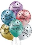 Balony lśniące Happy birthday 6szt 
 BN06-673