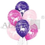 Balony Urodzinowy jednorożec  6szt 
 BN06-228