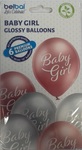 Balony lśniące dla dziewczynki 6szt 
 BN06-752