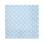 Serwetka Lunch Decor Dots light blue 33x33 20szt./op.